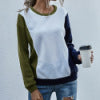 Casual sweatshirt for women with a trendy color block design Amarae