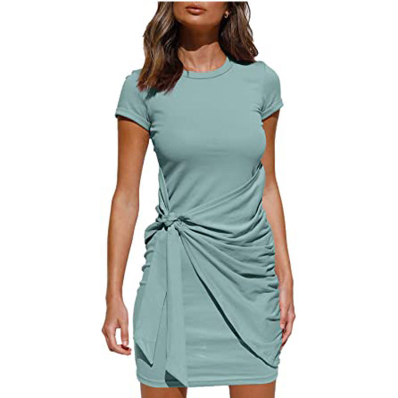 Lune London Women's Mini Ruffle Dress with Side Tie