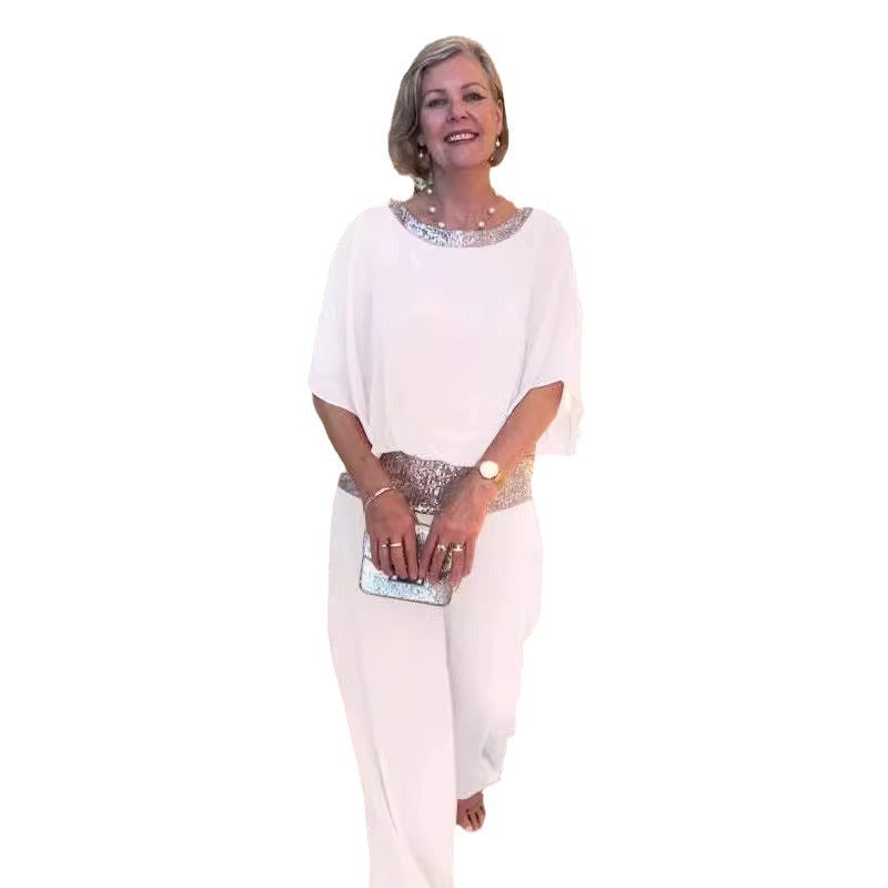 Women's jumpsuit jacket with a shimmering vest overlay Lune London