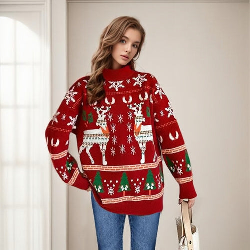 Amarae festive patterned Christmas sweater for women