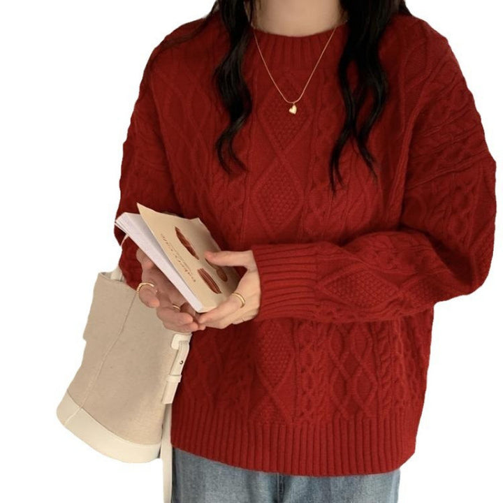 Pull en tricot épais pour femme avec motif texturé Chic & Stil