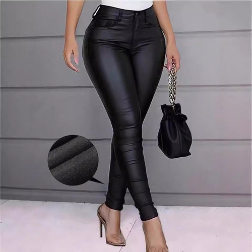 Premium PU leather leggings for women Amarae