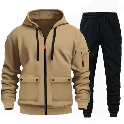 Men's sports jacket with practical pockets and chic and stylish joggers