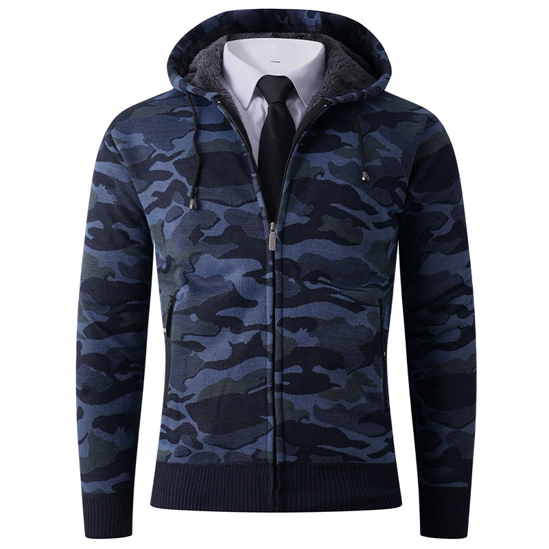 Trendy hoodie for men with a stylish camouflage design Lune London