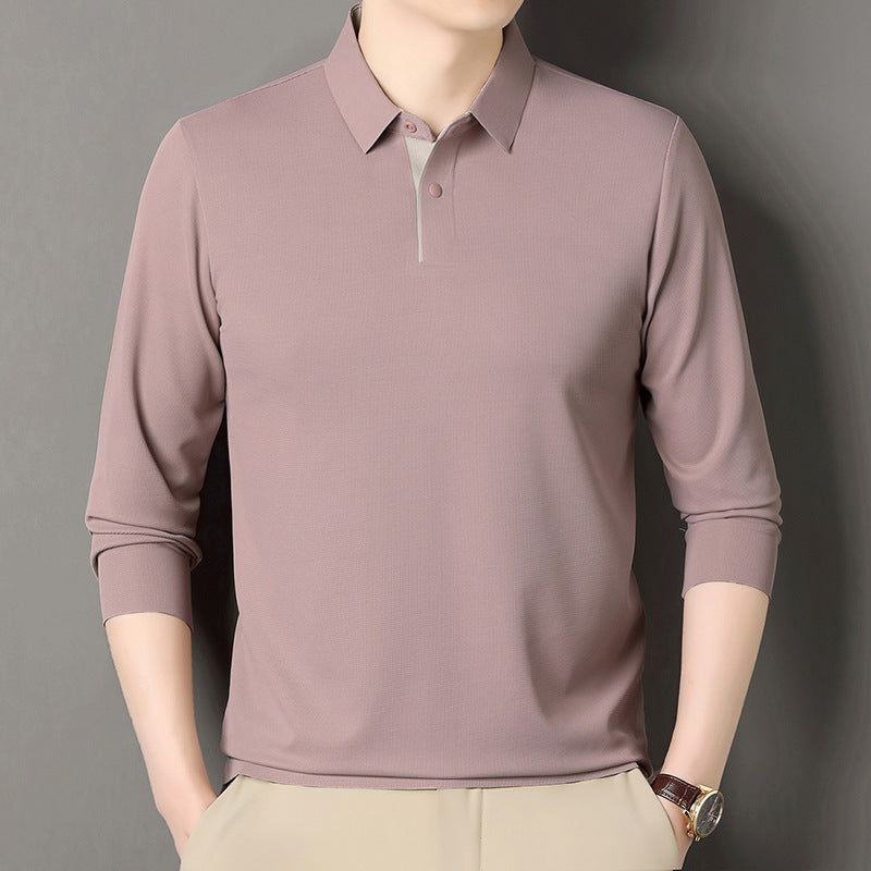 Men's 3/4 Sleeve Polo in Breathable Functional Fabric Lune London