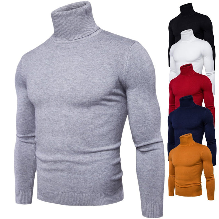 Men's roll neck sweater in fine merino wool Lune London