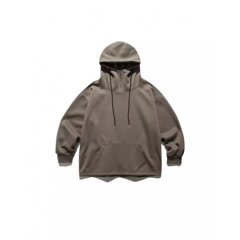 Unisex Oversize Hoodie with Half Zipper and Kangaroo Pocket Amarae