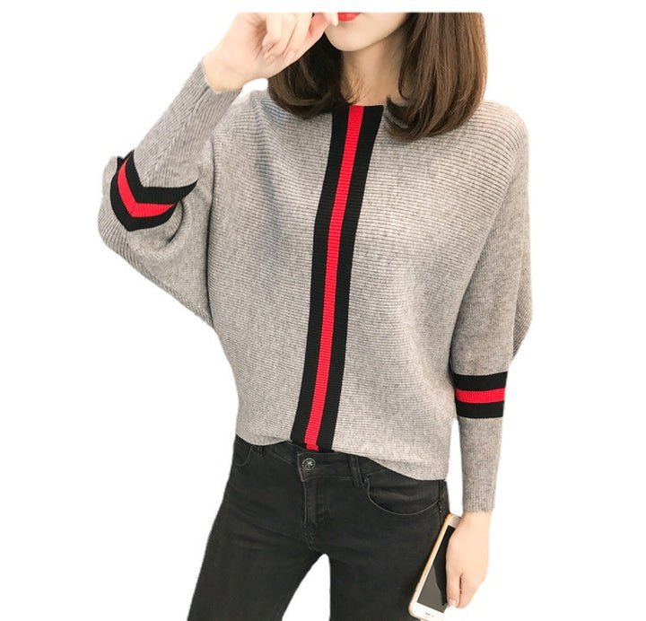 Lune London Women's Wide Sleeve Striped Sweater