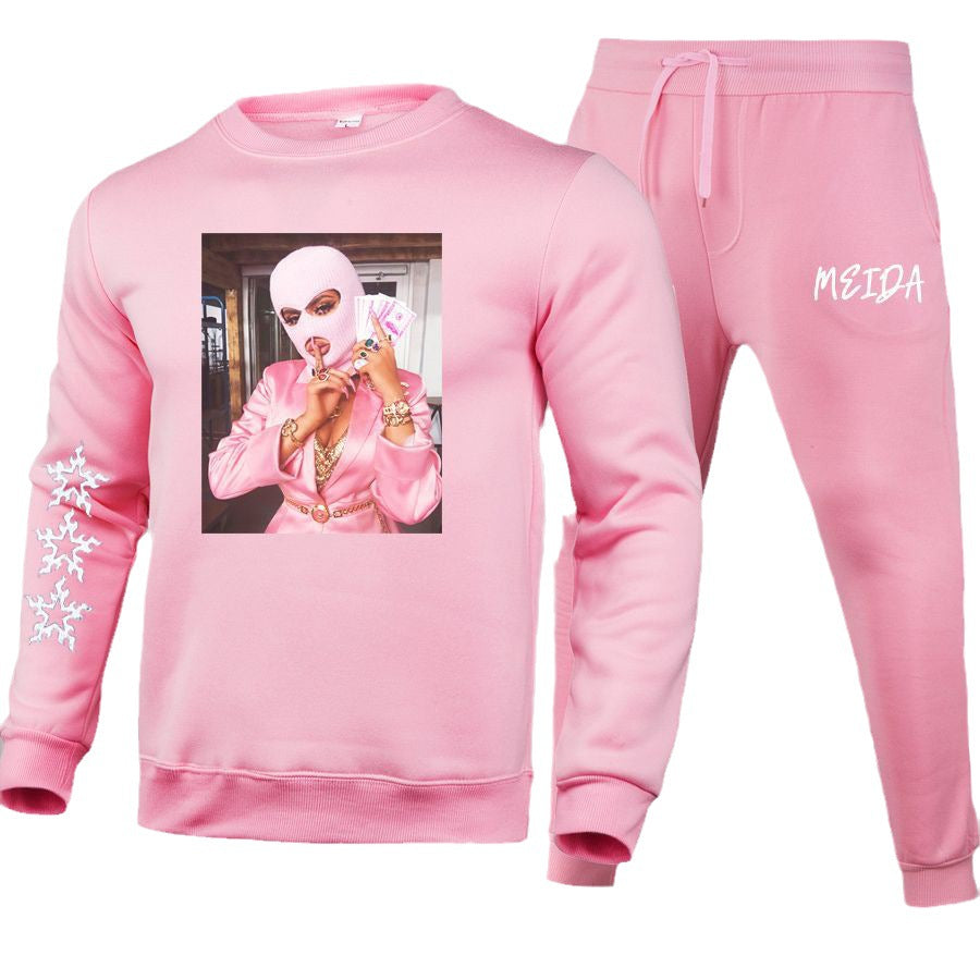 Women's hoodie and jogging set with creative graphic print and bold style Lune London
