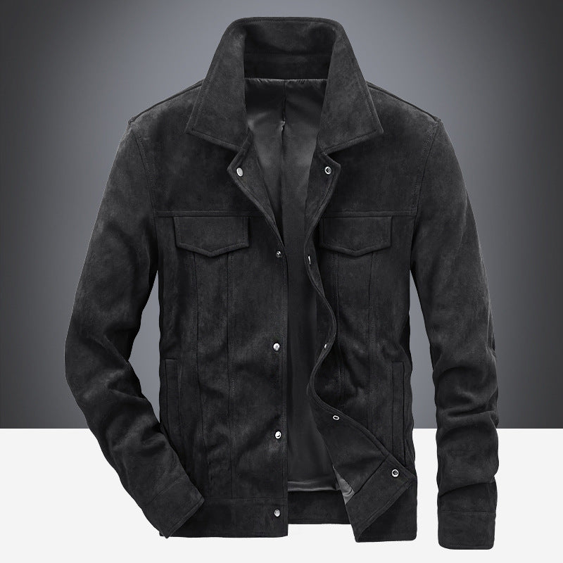 Men's suede jacket with modern casual style Lune London