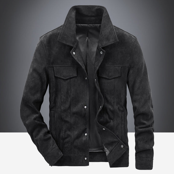 Men's suede jacket with modern casual style Lune London