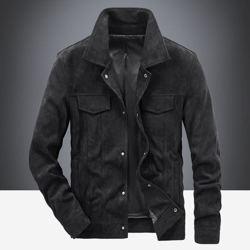 Men's suede jacket with modern casual style Amarae