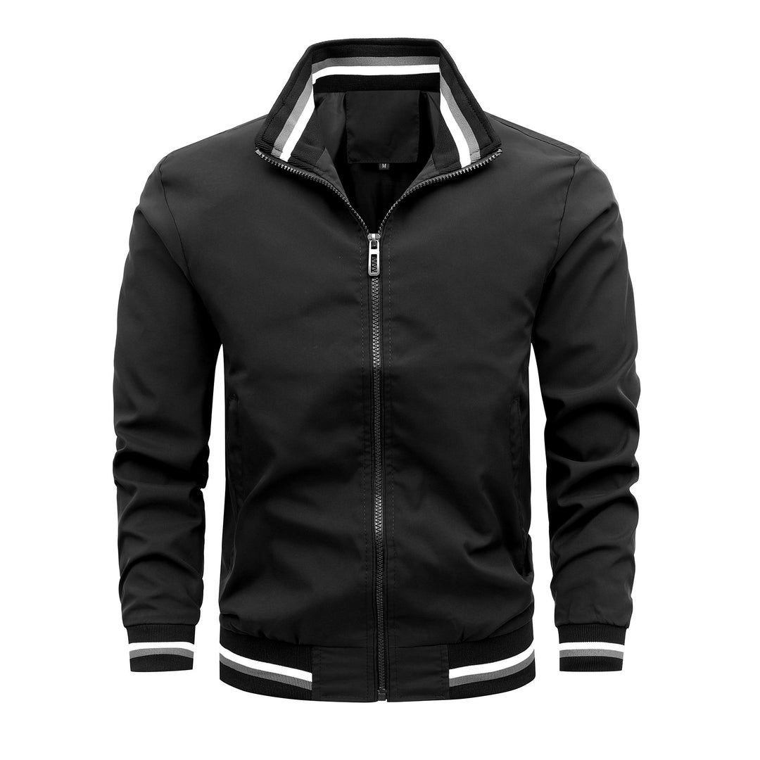 Men's sporty transitional jacket with practical pockets and high collar Lune London