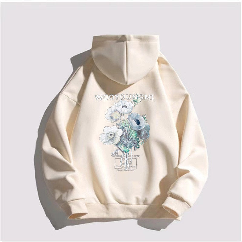 Women's hoodie with artistic floral print Chic & Stil