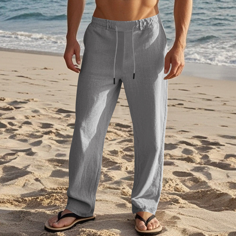 Casual beach pants for men with adjustable waist and side pockets Lune London