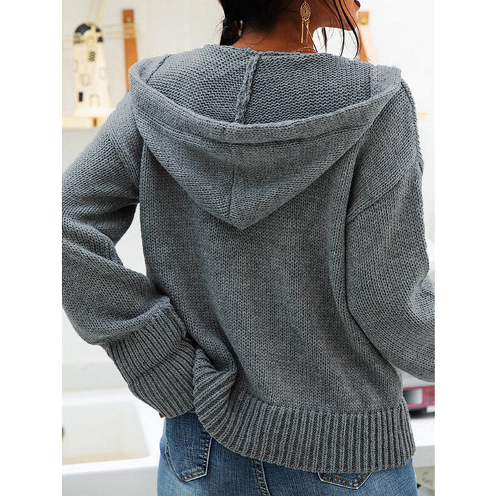 Ladies hooded vest with front button closure Amarae