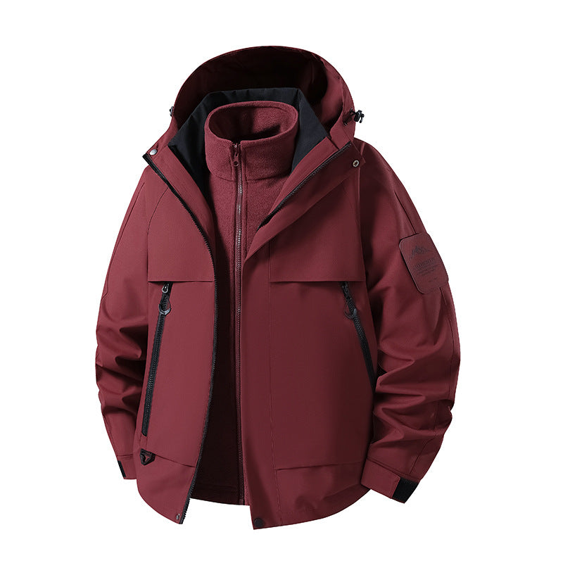 Men's two-in-one waterproof winter parka with removable fleece inner jacket Amarae
