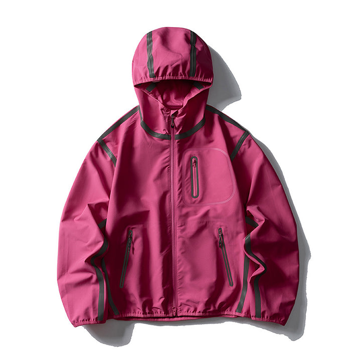 Unisex Waterproof Softshell Outdoor Jacket with Welded Seams and Hood Amarae
