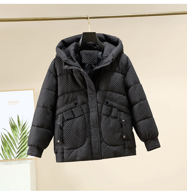 Ladies Lightweight Padded Jacket with Practical Pockets and Hood Lune London