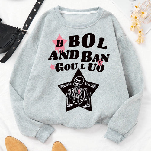 Women's casual sweatshirt with creative skeleton design Chic & Stil