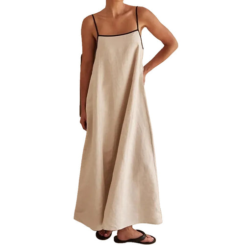 Robe maxi femme avec une coupe ample et des bretelles spaghetti réglables Chic & Stil