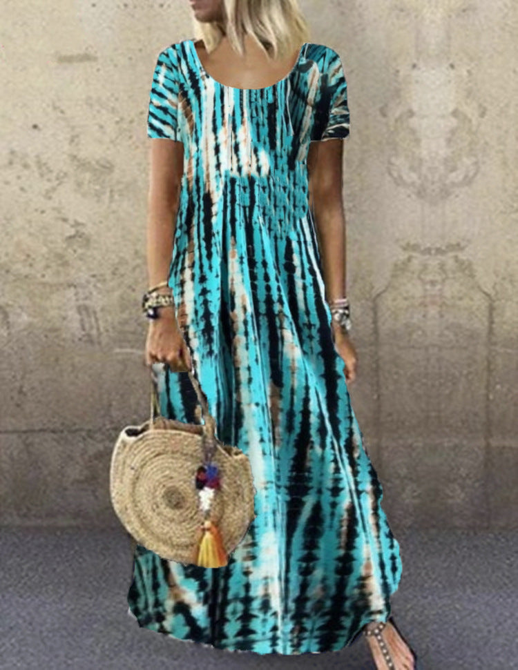 Lune London trendy striped pattern women's maxi dress