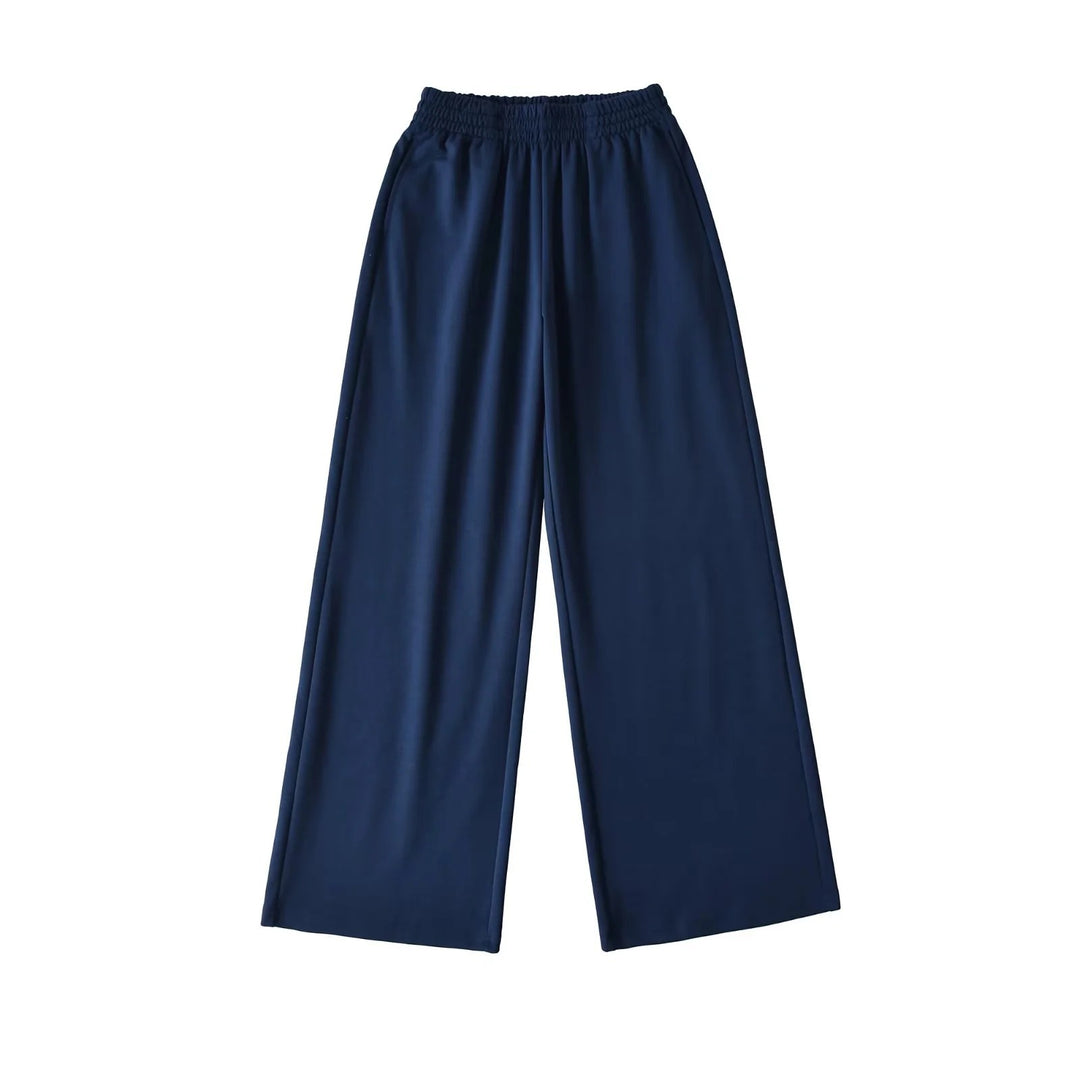 Wide jersey pants for women with elastic waist Lune London