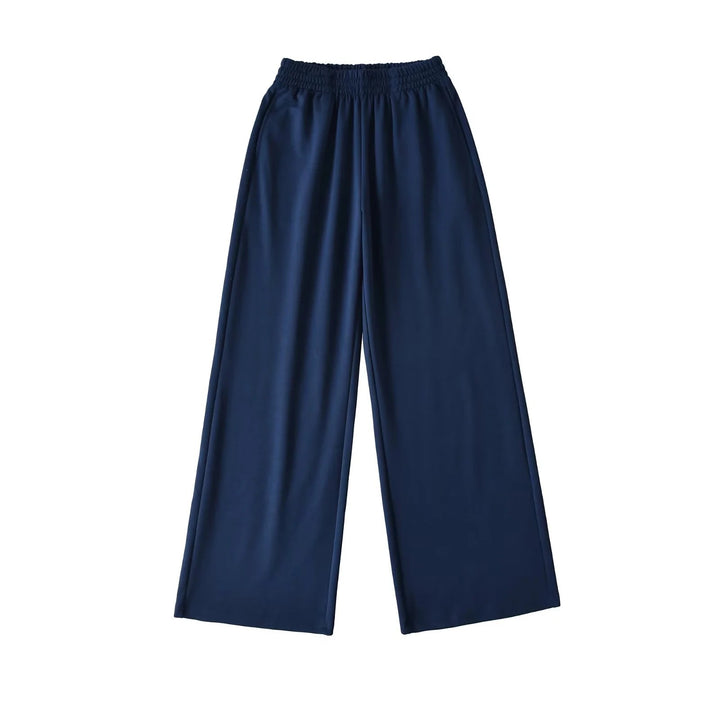 Wide jersey pants for women with elastic waist Lune London