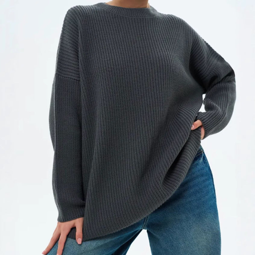 Women’s casual chunky knit sweater with wide sleeves and a modern cut Lune London