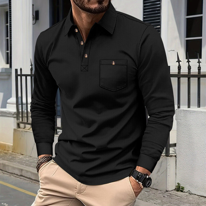 Men's Long Sleeve Polo Lune London