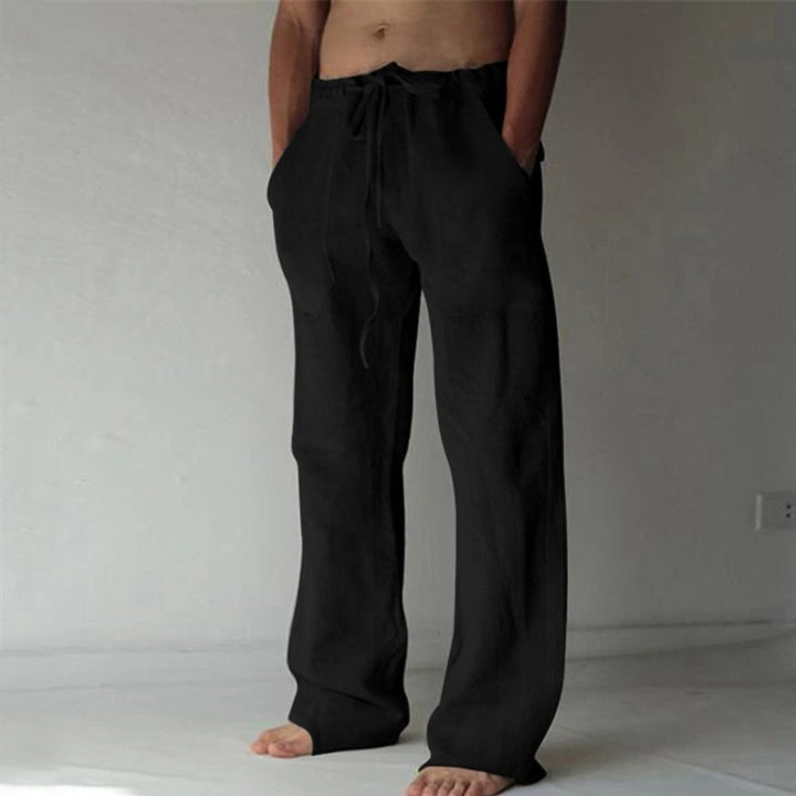 Casual linen trousers for men with elastic waistband Lune London