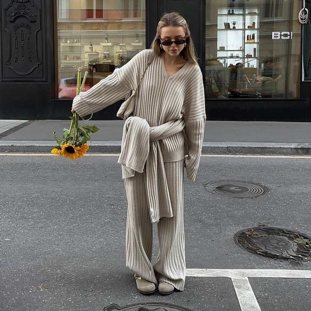 Ensemble tricot pour femmes à coupe décontractée et design élégant Chic & Stil