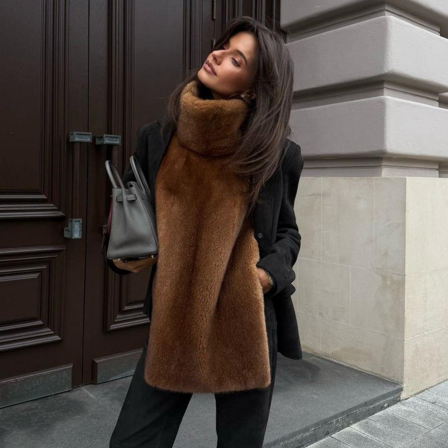 Faux fur scarf women Lune London