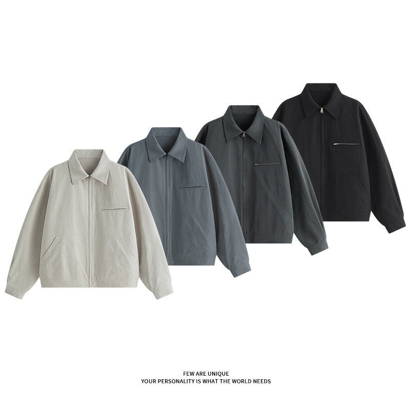 Casual transition jacket for men with practical pockets and modern fit Lune London