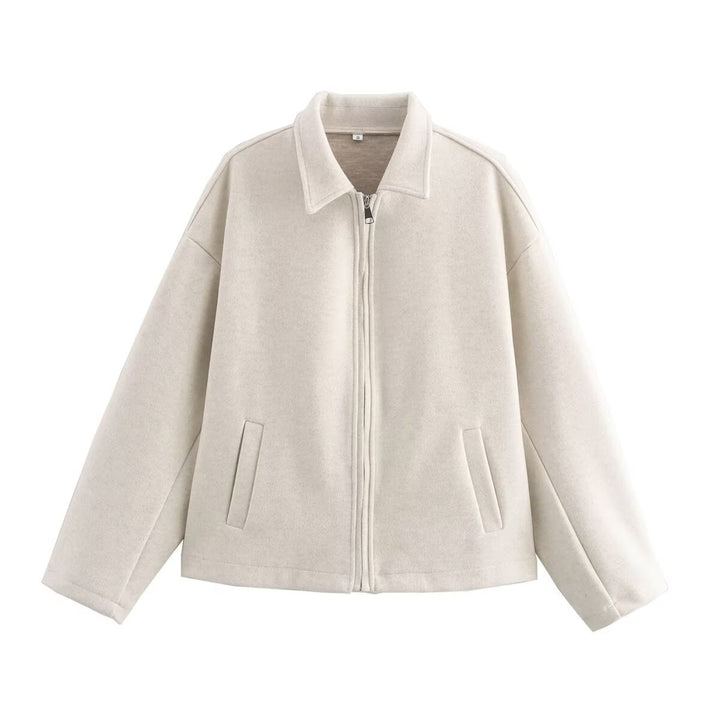 Casual polar jacket for women with high collar and inner pockets Lune London