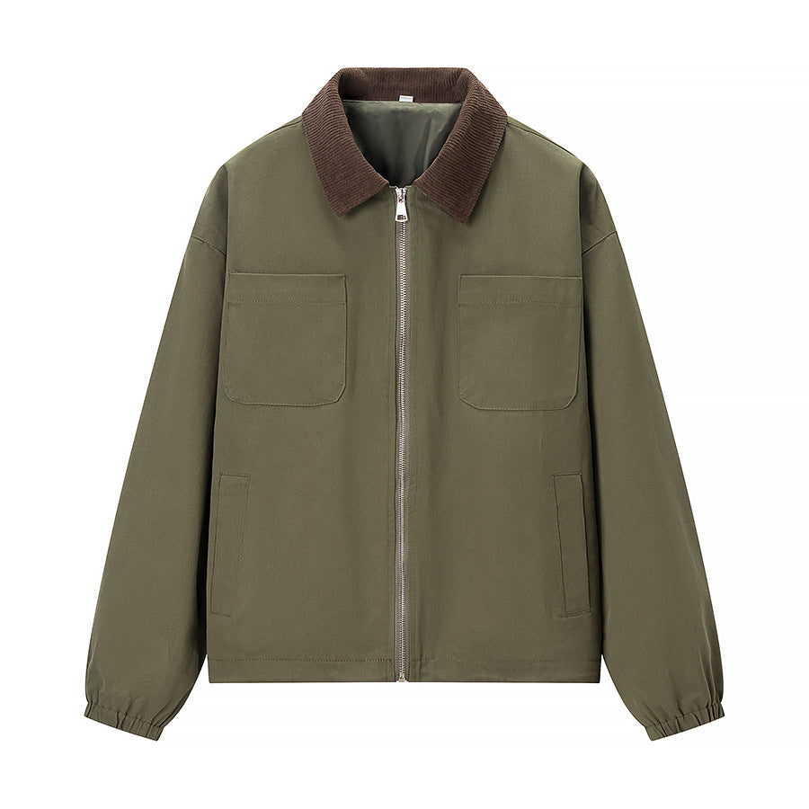 Women's transitional jacket with trendy corduroy collar and practical pockets Lune London