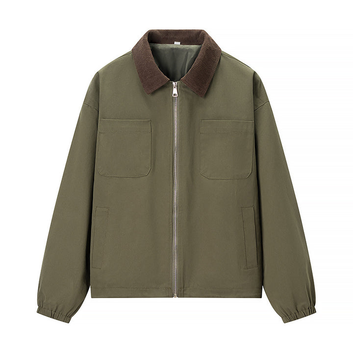 Women's transitional jacket with trendy corduroy collar and practical pockets Lune London