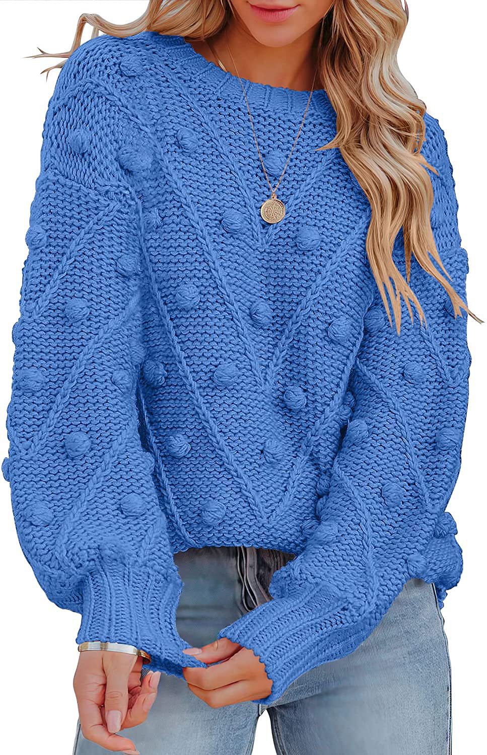 Stylish knitted sweater for women with textured 3D pattern Lune London