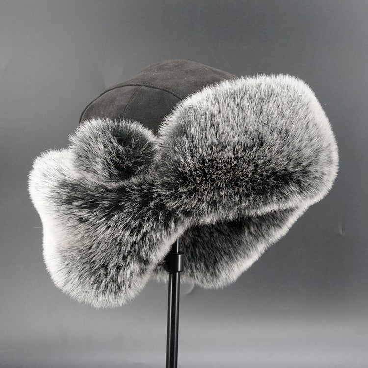 Women winter hat with ear protection lined in fur Lune London