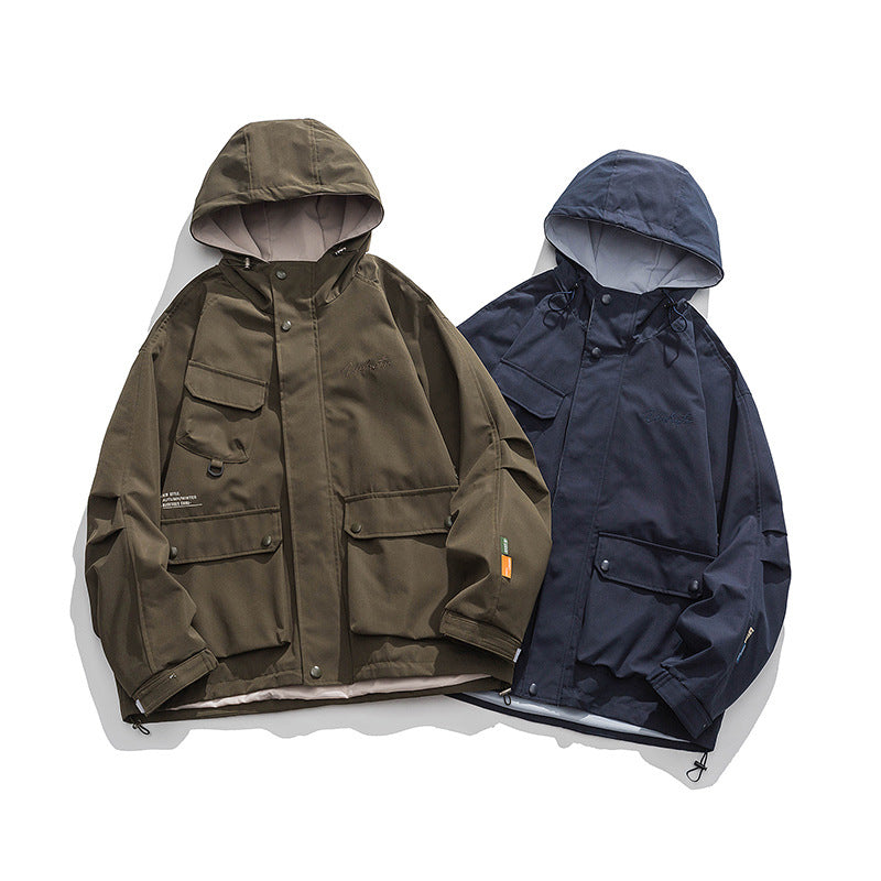 Unisex Oversize-Utility-Jacket with Hood, multifunctional flap pockets and drawstring Amarae