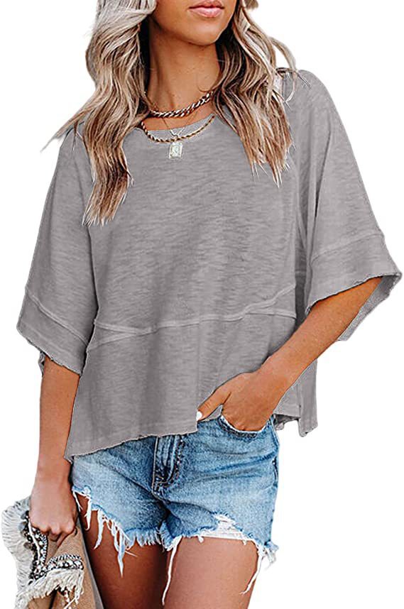 Chic and Stylish Quarter Sleeve Boxy Top for Women