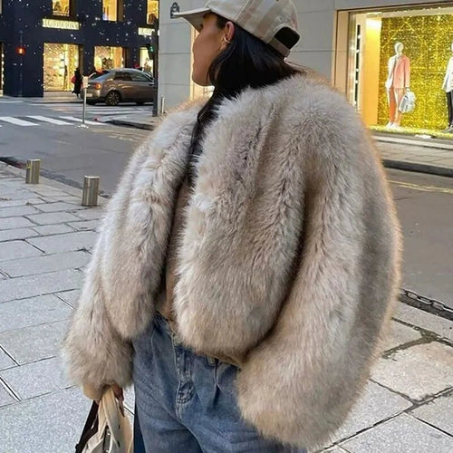 Ladies comfortable faux fur jacket Amarae