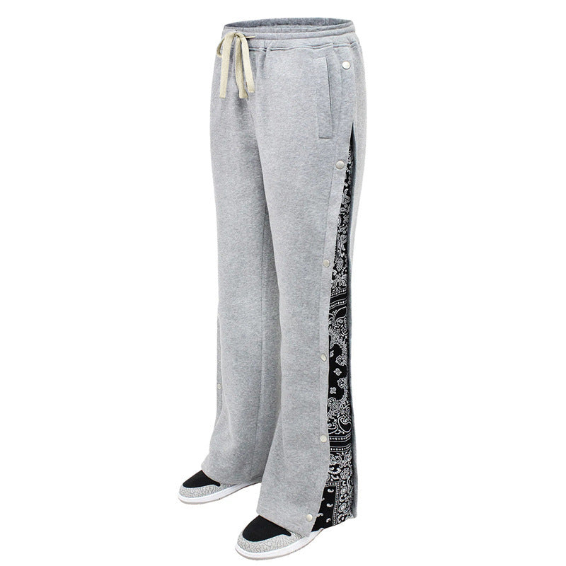 Casual trousers for men with chic side print and style