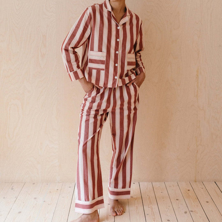 Women's Pajama Set with Trendy Striped Pattern Lune London