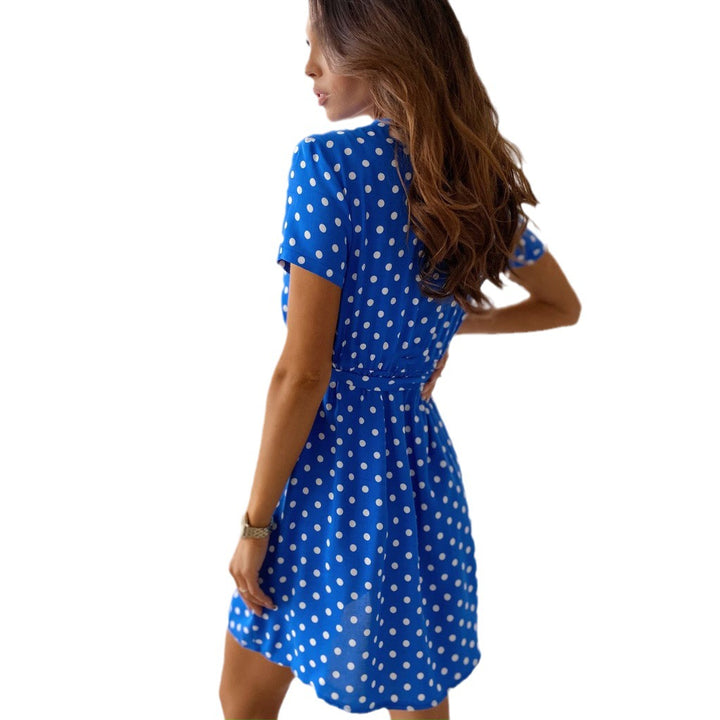 Lune London polka dot mini wrap dress