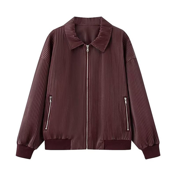 Ladies quilted transition jacket with ribbed structure and practical zippered pockets Lune London