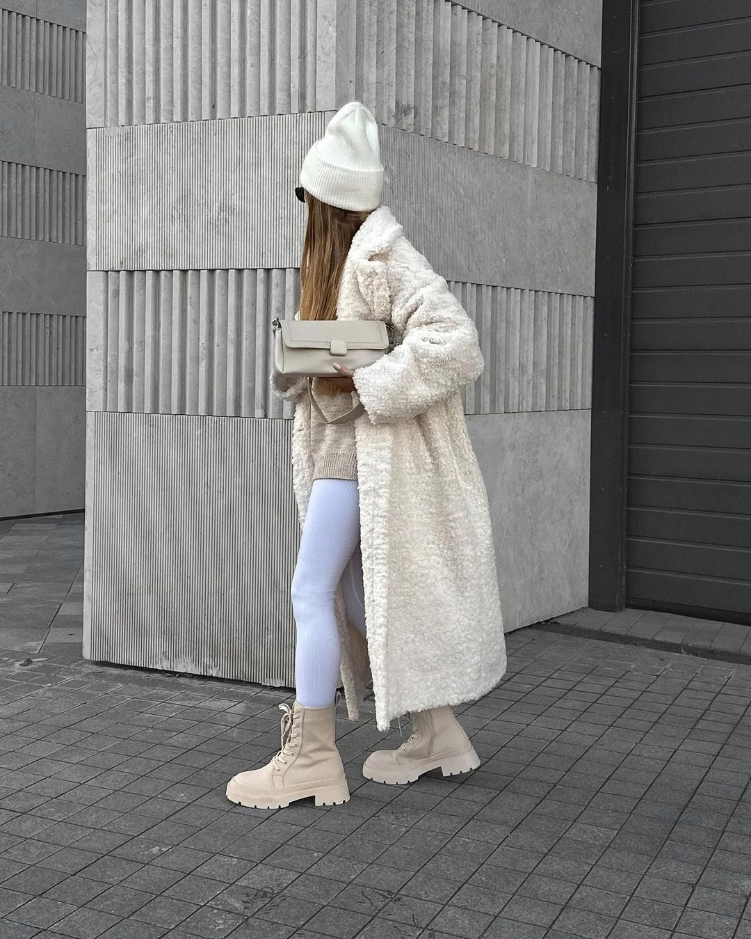 Teddy plush jacket for women with oversized elegant design Lune London