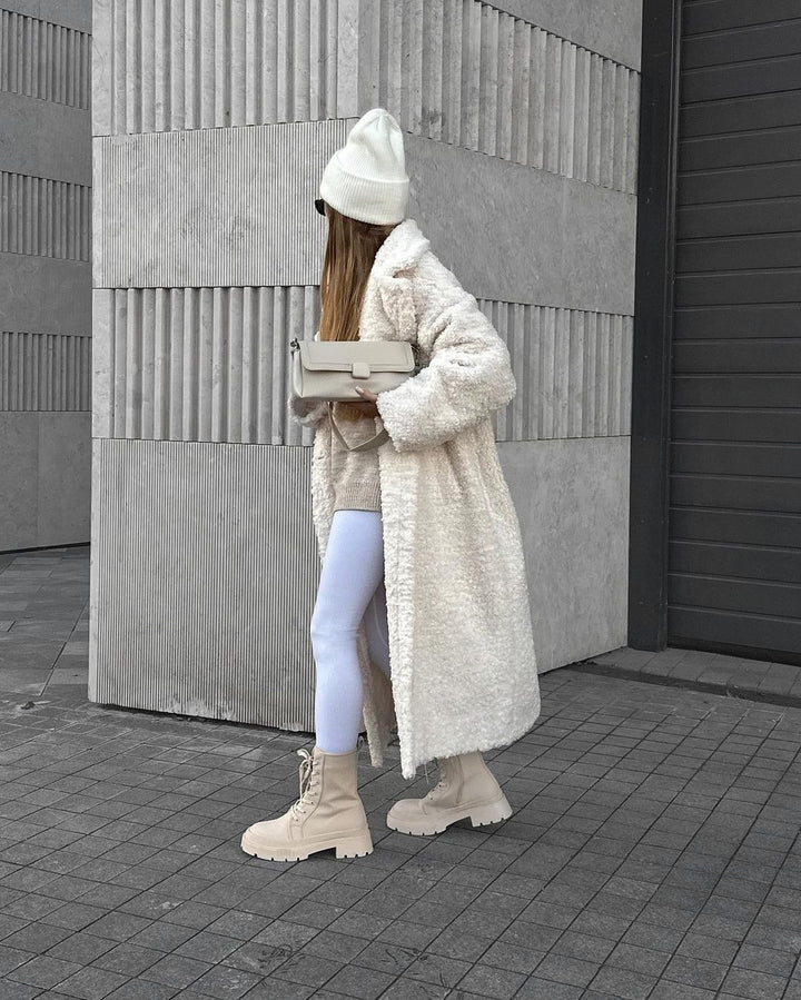 Teddy plush jacket for women with oversized elegant design Lune London