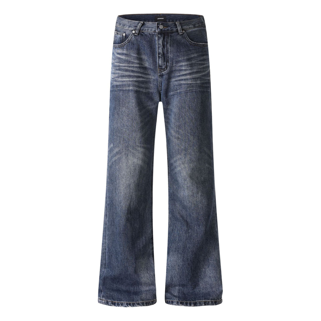 Women's wide cropped jeans with high waist and used effect Amarae