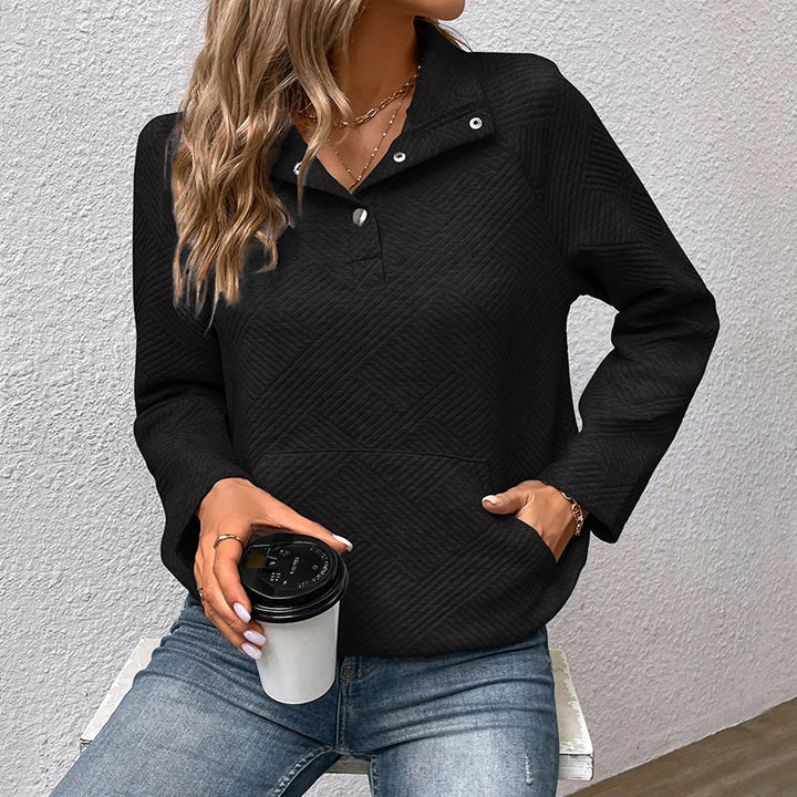 Casual women's sweater with structured collar Lune London